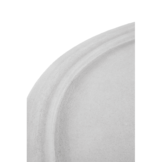 Mesa de centro 100 diâmetro cor cimento branco de poliresina