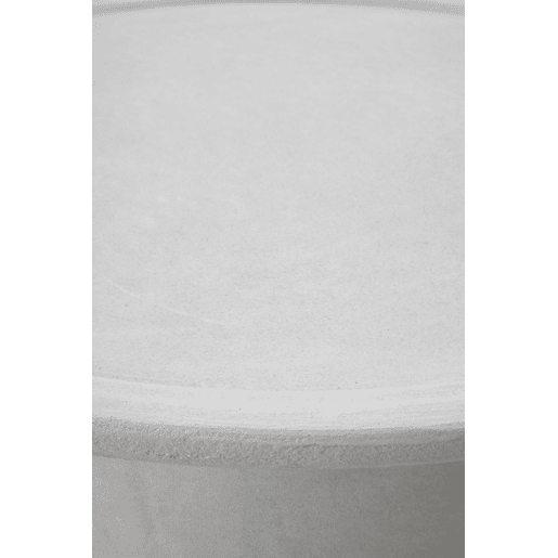 Mesa de centro 100 diâmetro cor cimento branco de poliresina