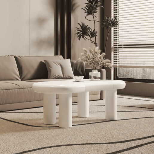 Mesa de centro nuvem - MDF com iluminação LED 16 cores - Branco Mesa de centro nuvem - MDF com iluminação LED 16 cores - Branco