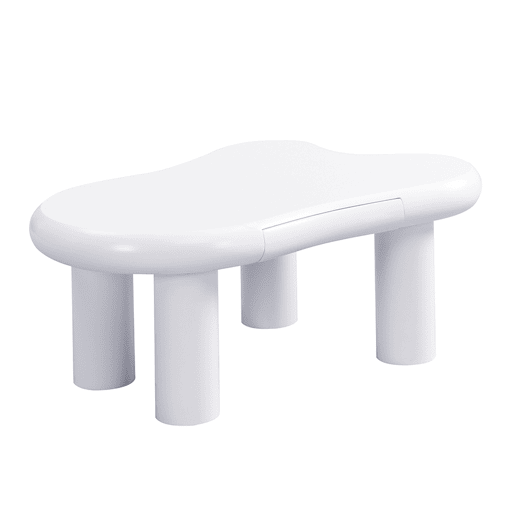 Mesa de centro nuvem - MDF com iluminação LED 16 cores - Branco Mesa de centro nuvem - MDF com iluminação LED 16 cores - Branco