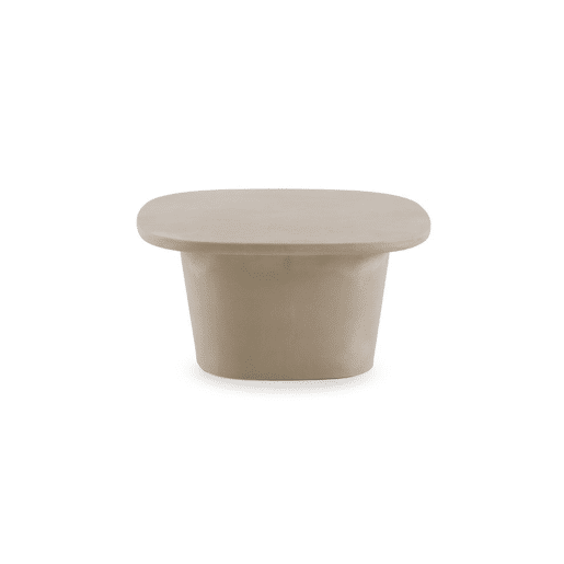 Mesa de centro 80x80 na cor cimento areia de poliresina