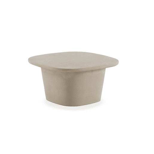 Mesa de centro 80x80 na cor cimento areia de poliresina