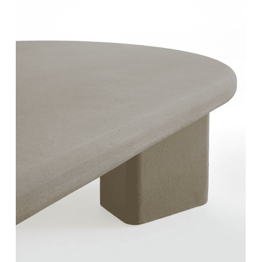 Mesa de centro 140x70 cor cimento areia de poliresina