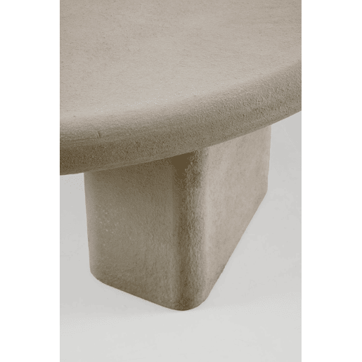 Mesa de centro 140x70 cor cimento areia de poliresina