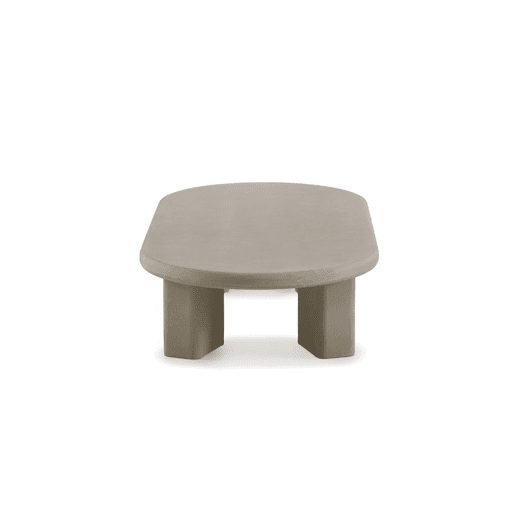 Mesa de centro 140x70 cor cimento areia de poliresina