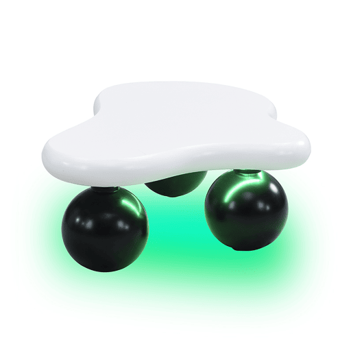 Mesa de centro nuvem - Design de nuvens com iluminação LED, pernas redondas, estilo moderno - Preto+Branco