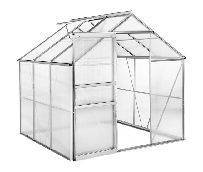 Invernadero de policarbonato "basilic" - 3,61 m² - gris
