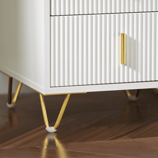 SoBuy Conjunto de 2 Mesas de Cabeceira para Quarto - Mesa de Cabeceira com 2 Gavetas, Mesa de Apoio para Sala de Estar - Cómoda Moderna L40 x P40 x A47 cm Branco FBT115-Wx2