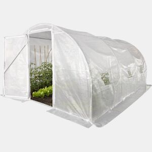 Estufa túnel de jardim Mimosa com porta - 12 m² - 180 g - Branco