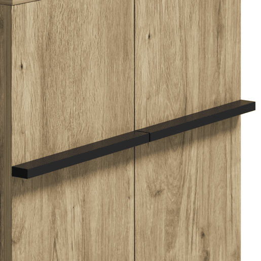 Sapateira 95x60x35 cm - Porta dupla, grande capacidade, prateleiras ajustáveis - PretoMadeira