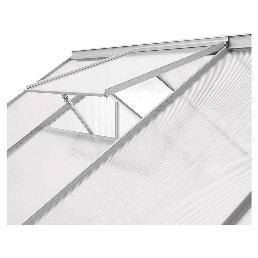 Estufa de policarbonato 370 x 190 x 195 cm Basílico - 7,03 m² - Cinza