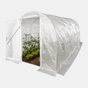 Estufa de jardim tipo túnel Mimosa com porta - 9 m² - 180 g - Branca