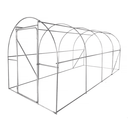 Estufa de jardim tipo túnel Mimosa com porta - 9 m² - 180 g - Branca