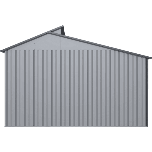 Abrigo de jardim em metal com pérgula Madras - 9,12 m² - 355 x 257 x 237 cm - Cinza