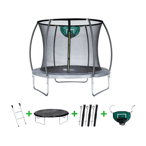 Trampolim com rede interior jumper - Ø 4,60 m - Cinza Trampolim com rede interior jumper - Ø 4,60 m - Cinza