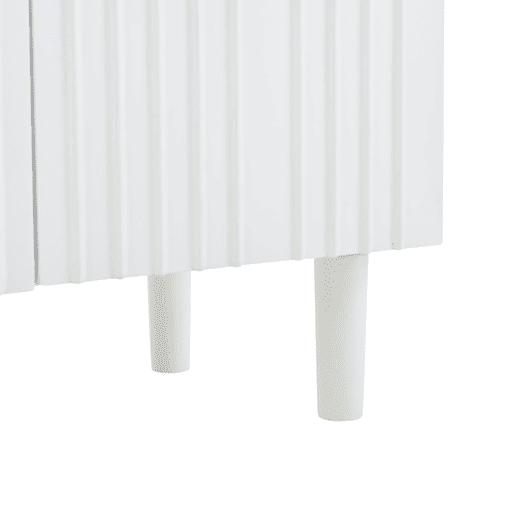 Aparador 120x38,5x79 cm - 3 portas, grande capacidade de armazenamento, com pés de 16 cm - Branco