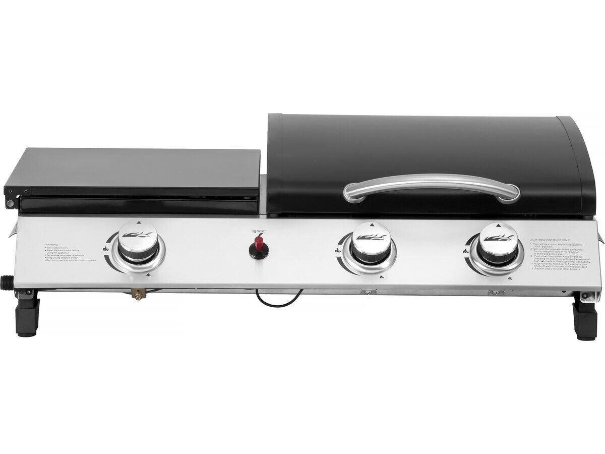 Plancha de gas con tapa