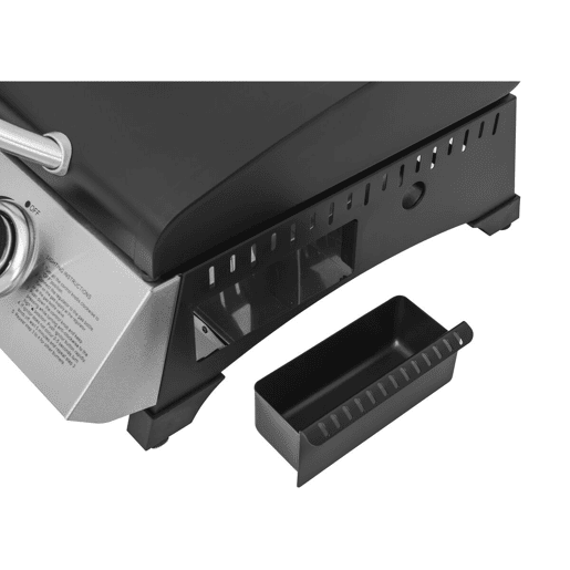Plancha a gás com tampa Rasio - 7,5 KW - 3 queimadores - Preto