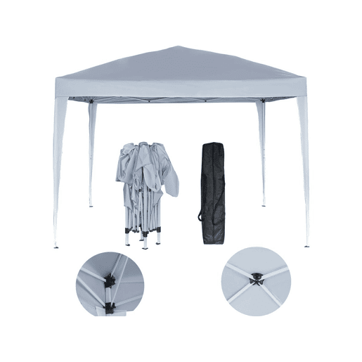 Gazebo de jardim dobrável Svetlana 3 - 9 m² - 3 x 3 m - Branco