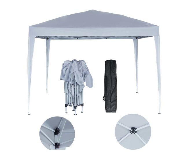 Carpa de jardín "svetlana 3" - 9 m² - 3 x 3 m - blanco
