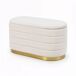 Banco acolchado con compartimento de terciopelo BELLA 80x42 Banco acolchado con compartimento de terciopelo BELLA 80x42 Crema