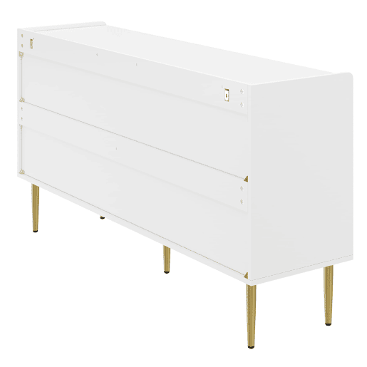 Aparador 140x38x75 cm - moderno com espaço de armazenamento - branco Aparador 140x38x75 cm - moderno com espaço de armazenamento - branco