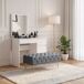 Banco acolchado en terciopelo capitoné MONACO 100x42 Banco acolchado en terciopelo capitoné MONACO 100x42 Beige