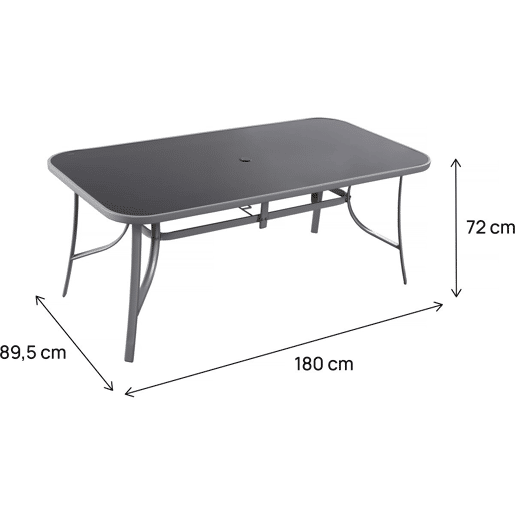 Mesa para jardim Cordoba - Phoenix - 8 lugares - Prateado