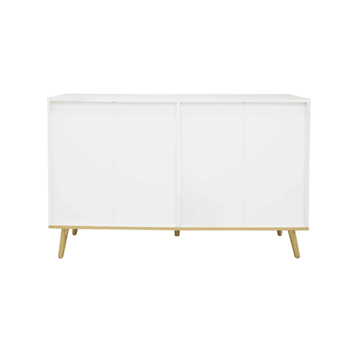 Cômoda com 6 gavetas - amplo espaço de armazenamento, design elegante, pés com efeito de madeira - Branco