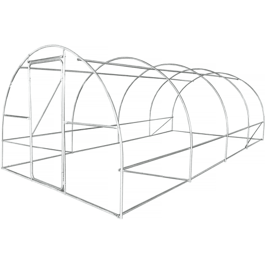 Estufa de jardim tipo túnel Mimosa com porta - 18 m² - 180 g - Branca