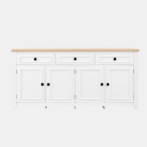 Aparador 160x35x76 cm - Moderno e minimalista, amplo espaço de armazenamento - Branco