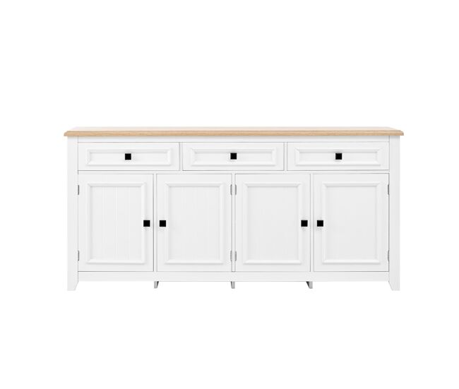Aparador 160x35x76 cm - moderno y minimalista, amplio almacenamiento - blanco