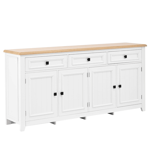 Aparador 160x35x76 cm - Moderno e minimalista, amplo espaço de armazenamento - Branco