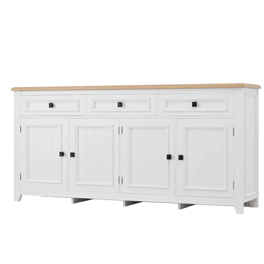 Aparador 160x35x76 cm - Moderno e minimalista, amplo espaço de armazenamento - Branco