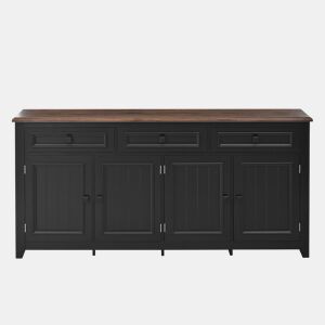 Aparador 160x35x76 cm - moderno e simples, arrumação para sala - preto