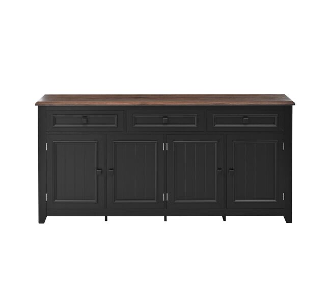 Aparador 160x35x76 cm - moderno y simple, almacenamiento para salón - negro