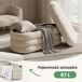 Banco acolchado con compartimento en tejido teddy PUFFO 100x42 Banco acolchado con compartimento en tejido teddy PUFFO 100x42 Blanco