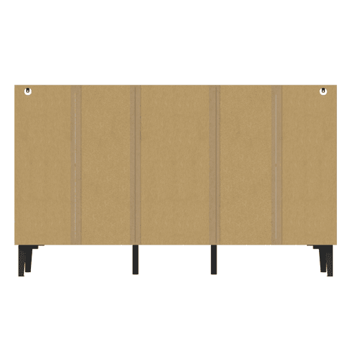 Aparador 160x36x94 cm - 4 portas 4 gavetas design minimalista - Madeira natural