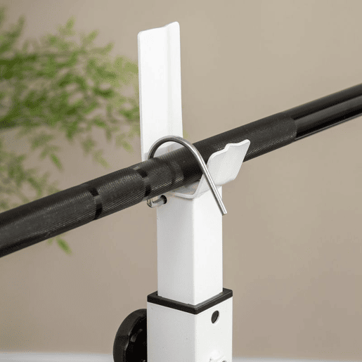 HOMCOM Banco de Musculação Multifuncional Inclinável com Suporte para Barra Ajustável Extensão de Pernas Curl de Predicador para Treino em Casa e Ginásio 180x134x113-136 cm Preto