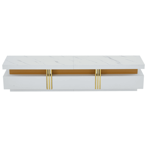 Móvel para TV 200x40x42 cm - 3 gavetas, gestão de cabos, para TVs até 90 - Branco Móvel para TV 200x40x42 cm - 3 gavetas, gestão de cabos, para TVs até 90 - Branco