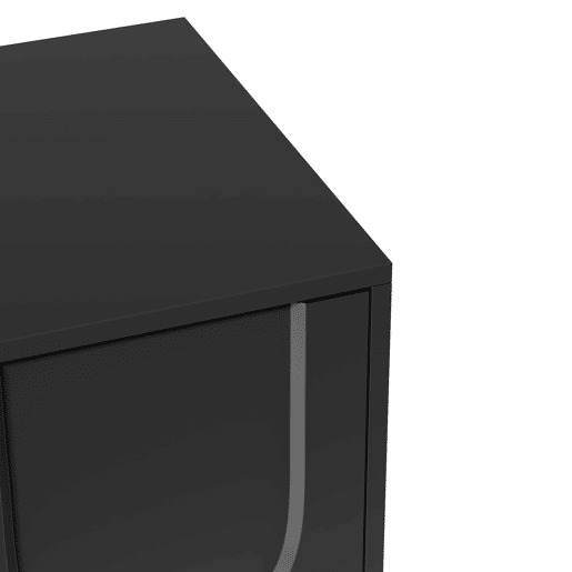 Móvel de TV 180 cm - Minimalista, elegante com pés de madeira - Preto