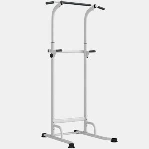 SPORTNOW Barra de Elevações com Altura Ajustável 176,5-227 cm Resistente para Ginásio em Casa Máquina de Elevações Multifuncional para Treino de Força Capacidade 120 kg Branco