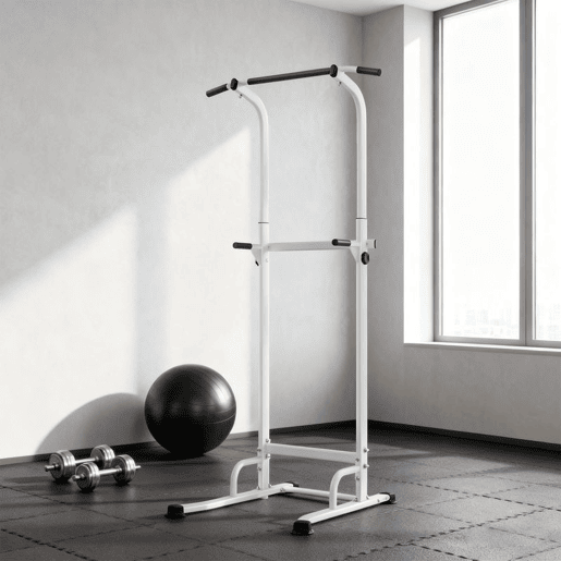 SPORTNOW Barra de Elevações com Altura Ajustável 176,5-227 cm Resistente para Ginásio em Casa Máquina de Elevações Multifuncional para Treino de Força Capacidade 120 kg Branco SPORTNOW Barra de Elevações com Altura Ajustável 176,5-227 cm Resistente para Ginásio em Casa Máquina de Elevações Multifuncional para Treino de Força Capacidade 120 kg Branco