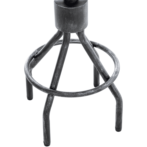 Banqueta alta de bar com encosto (1 unidade) design industrial vintage metal cinza e madeira TDB10319