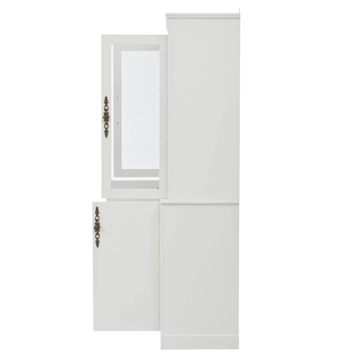Vitrine 130x37,5x170,5 cm - 2 gavetas, 4 portas, LED, 8 garrafeiras - Branco Vitrine 130x37,5x170,5 cm - 2 gavetas, 4 portas, LED, 8 garrafeiras - Branco