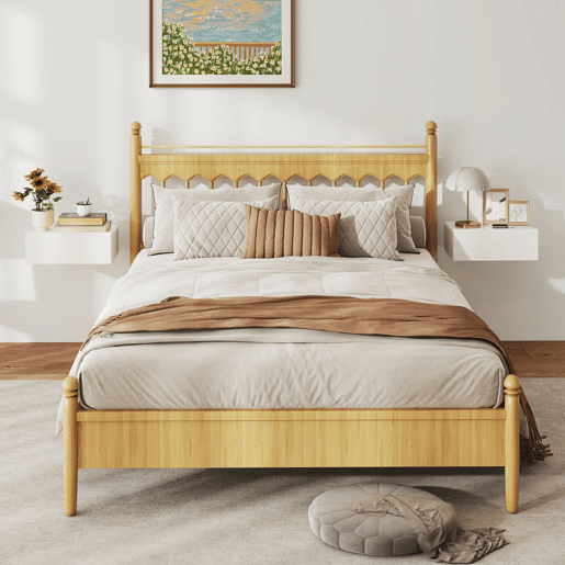 HOMCOM Conjunto de 2 Mesas de Cabeceira com 1 Gaveta Desenho Montado na Parede Estilo Moderno para Dormitório 40x30x15 cm Branco
