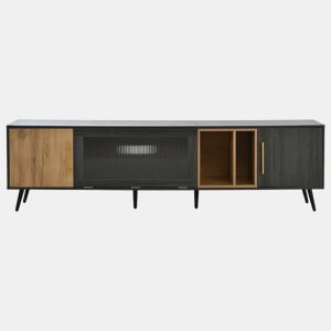 Móvel para TV 200x40x55,5 cm - Design elegante, para TV de 90 - Cinza e madeira