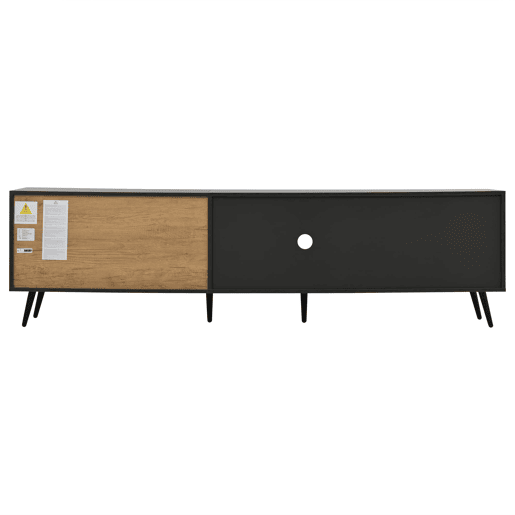 Móvel para TV 200x40x55,5 cm - Design elegante, para TV de 90 - Cinza e madeira