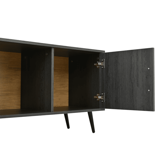 Móvel para TV 200x40x55,5 cm - Design elegante, para TV de 90 - Cinza e madeira