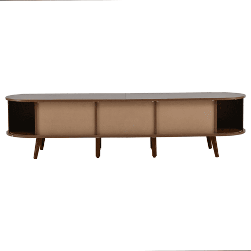 Móvel de TV 175x40x42 cm - Com arrumação e portas telescópicas - Nogueira